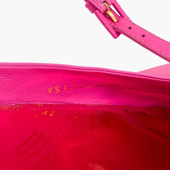 Valentino Garavani One Stud Pumps Pink Patent Leather Block Heel Size 40 US 10 - Picture 15 of 15